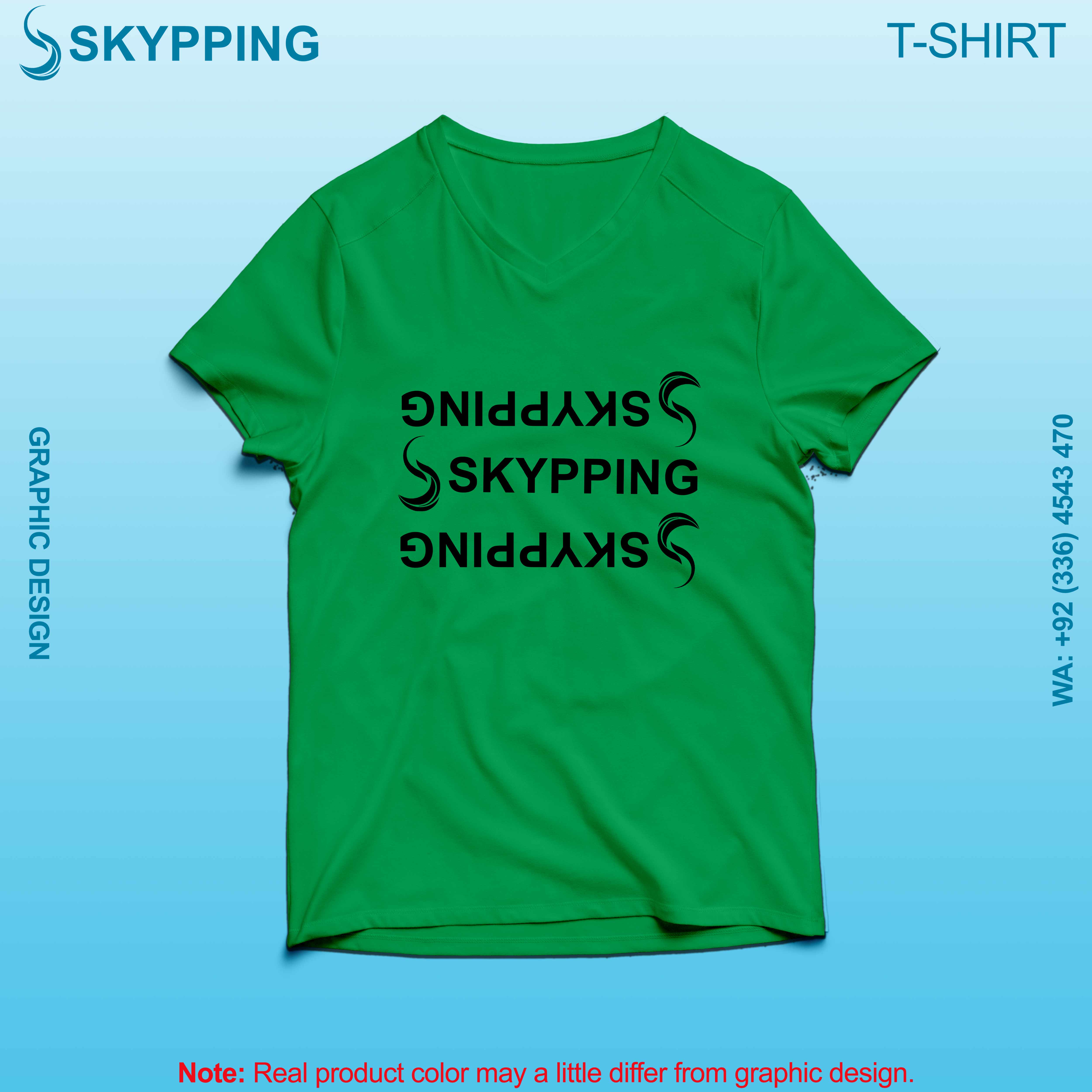 V-Neck Short set-in style sleeve long length t-shirt with shoulder panel for men